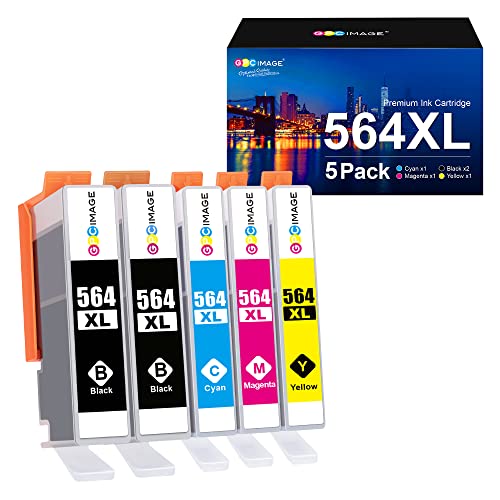 Gpc Image Compatible Ink Cartridge Replacement For Hp 564Xl 564 Xl Compatible With Deskjet 3520 3522 Officejet 4620 Photosmart 5520 6510 7520 7525 Printer (2 Black 1 Cyan 1 Magenta 1 Yellow, 5 Pack) #TOP12