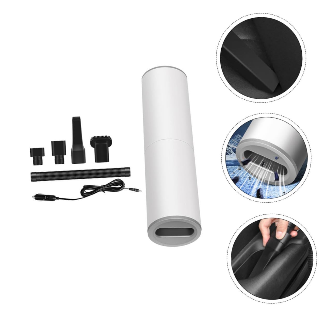 Alipis Portable Car Vacuum 12v 120w Handheld Vacuum Cleaner Home Cleaning Hepa Filter