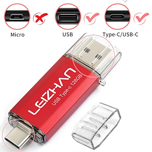 Snapklik.com : Leizhan USB C Flash Drive 128GB Type-C Pen Drive For ...