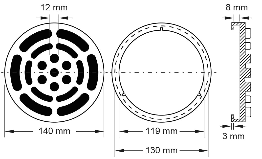 KS Tools 160.0467 - Plateau en Caoutchouc 05 pour Pont élévateur Twin Busch - Diamètre : 140 mm