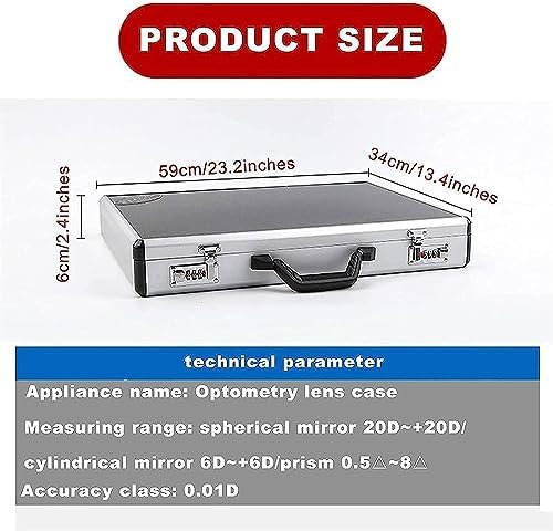 Professional Optical Trial Lens Set with Aluminum Case - Complete Optometry Kit for Eye Exams, Vision Testing, and Accurate Prescription Assessments