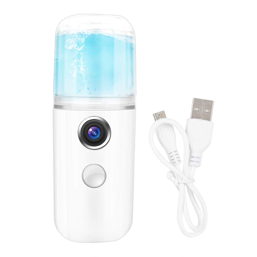 Nano Gesichtsdampfer, 30ml Ultraschall Facial Spray Zerstäubung Nebel Spray Gesicht Feuchtigkeitsspendende Flüssigkeitszufuhr Handliche Maschine USB Aufladung für den Heimgebrauch