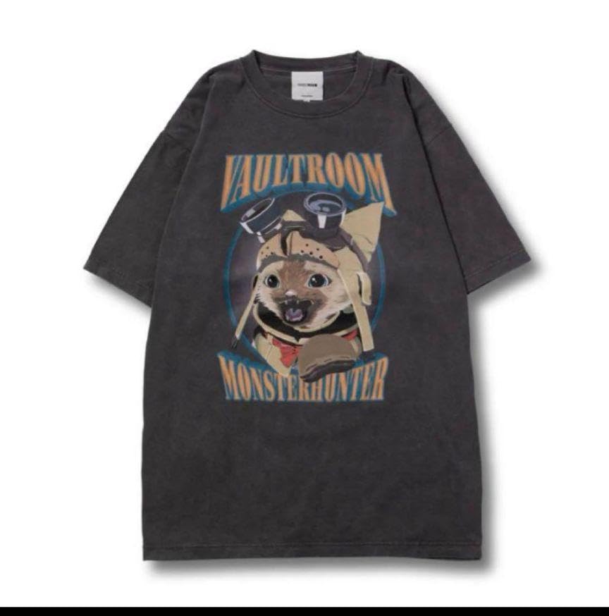 Amazon.co.jp: vaultroom×モンハン AIROU TEE charcoal : おもちゃ
