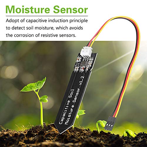 Pangding Soil Moisture Sensor, Capacitive Type Corrosion Resistant Wide Voltage Work Module With Cable