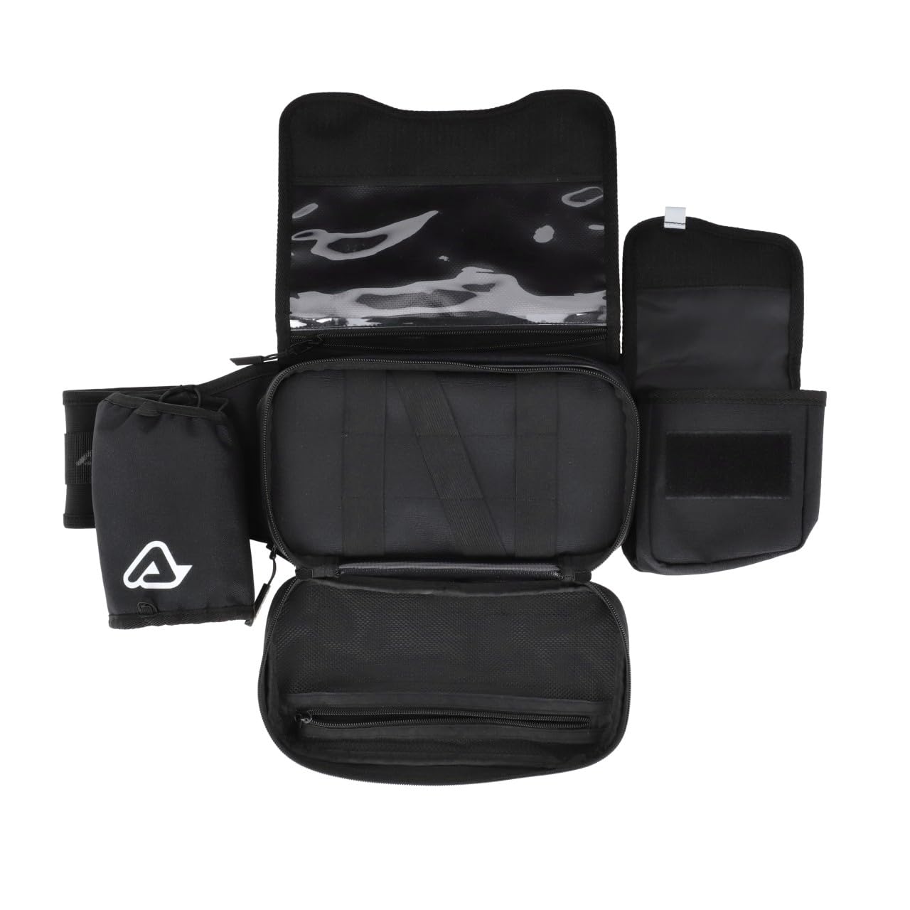 ACERBIS Impact Logo Marsupio Motocross Enduro Offorad, Nero/Bianco e Nero/Grigio, 5 Litri, 95% Poliestere 2% PVC 3% Altri, Chiusura con Fibbia, Fascia Elastica Doppia