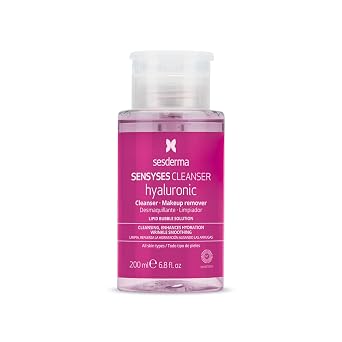 Sesderma SENSYSES Hyaluronic Cleanser | Hydrating Micellar Solution for All Skin Types | Gently Removes Makeup and Impurities 6.8 fl oz