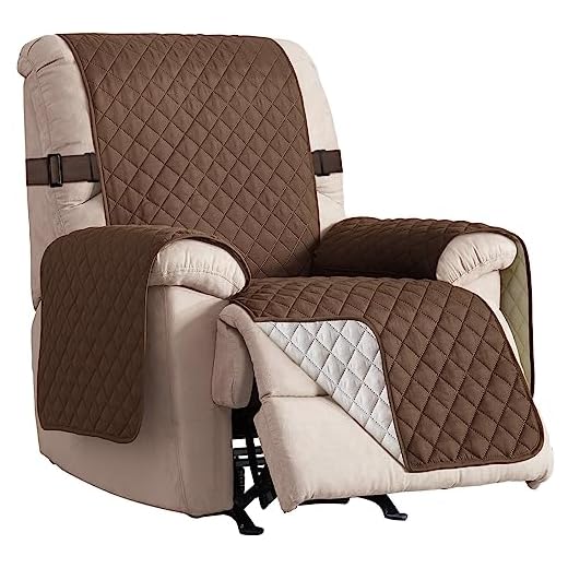 RHF Reversible Oversized Recliner Cover & Oversized Recliner Covers,Slipcovers for Recliner, Recliner Chair Cover,Pet Cover for Recliner,Machine Washable(XRecliner:Oversized:Chocolate/Beige)