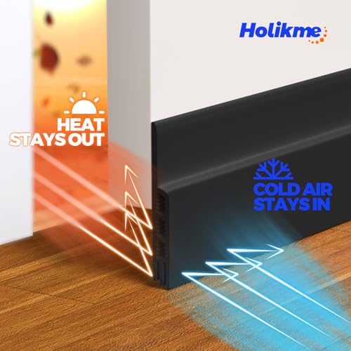 Image of Holikme Door Draft Stopper 2-Pack, Under Door Seal for Bottom Gap Filler