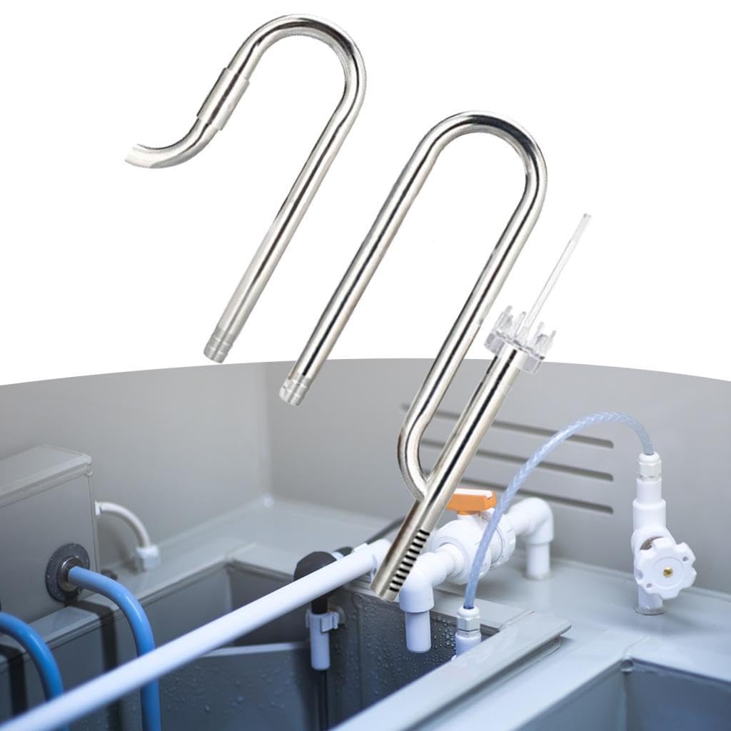 Tubo Filtro Riutilizzabile per Acquario Lily in Acciaio Inox con Ingresso E Uscita per Acquario Piantumato (12 Mm, 16 Mm), 16 Olio-Pellicola Regolare