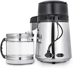 750W 4L Máquina De Destilação Purificadora De água De,purificador,Com Garrafa De Conexão,Capacidade De Produção De água: 1l/H,para destilar água pura,Capacidade De Produção De água: 1l/H