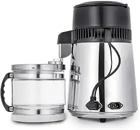 750W 4L Máquina De Destilação Purificadora De água De,purificador,Com Garrafa De Conexão,Capacidade De Produção De água: 1l/H,para destilar água pura,Capacidade De Produção De água: 1l/H