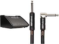 Vista 1 de Roland PM-100 - Monitor electrónico compacto de batería en V, cable de instrumento serie negro, conector anguladorecto de 14 pulgadas, 15 pies