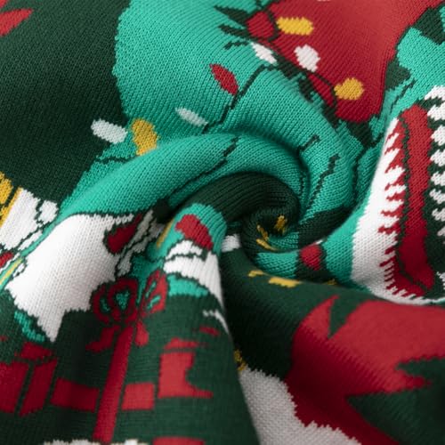 Image of Ugly Christmas Sweater Kids Girls Boys Reindeer Snowflake Knitted Xmas Holiday Pullover Sweater 2-9 Years Old