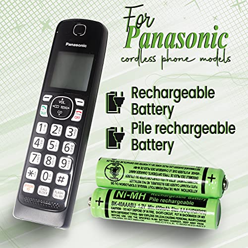 2-Pack Cerepros Bk-40Aaabu Aaa Rechargeable Cordless Phone Battery For Panasonic Cordless Phone System 1.2V Ni-Mh Replaces N4Dhyyy00014 N4Dhyyy00008 #TOP4