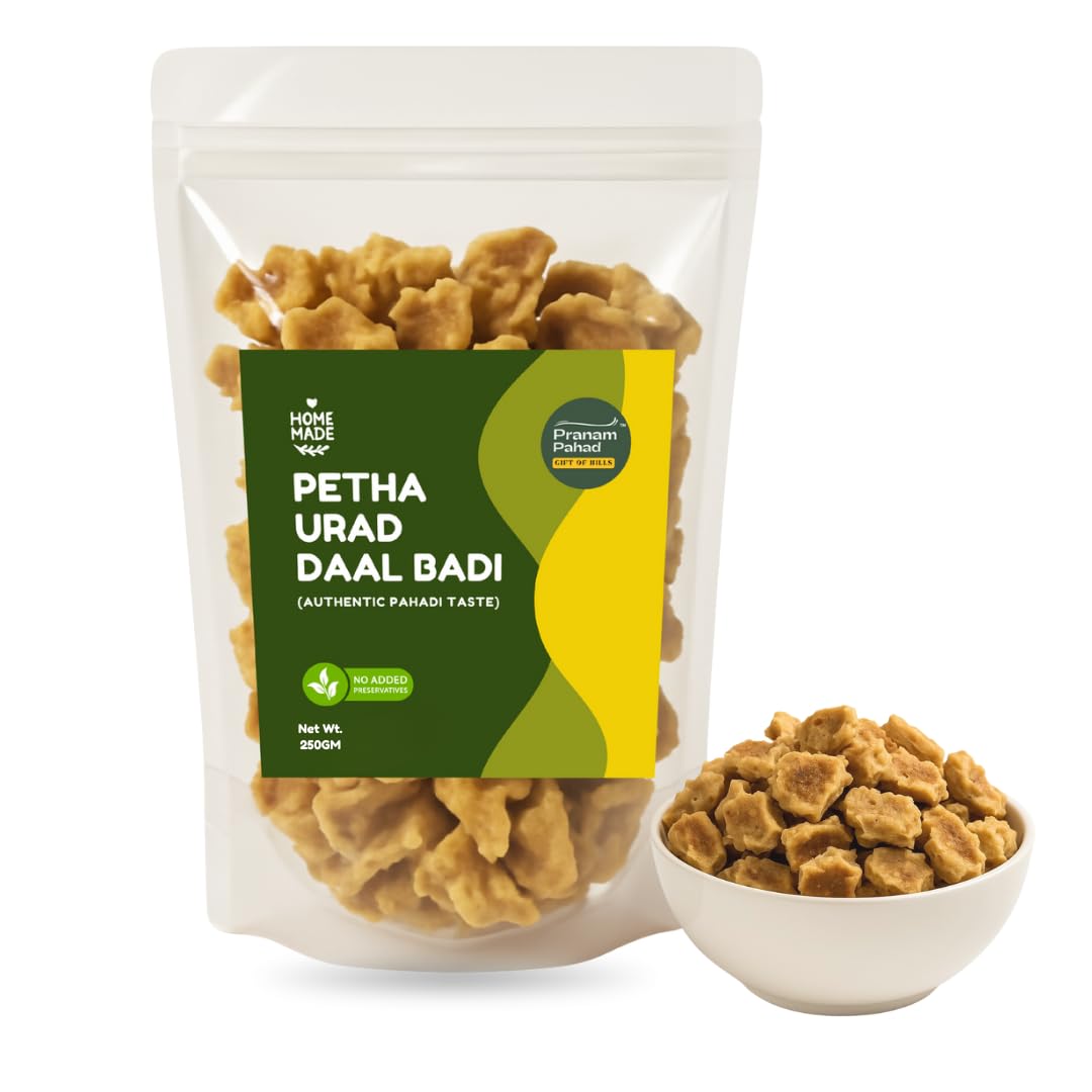 Pranam Pahad Homemade Petha Urad Daal Badi – Traditional Pahadi Badi from Uttarakhand Sun-Dried & Handcrafted | 100% Natural | No Preservatives | No Artificial Colors | 200g Pure Ingredients, Pure Taste-image-34