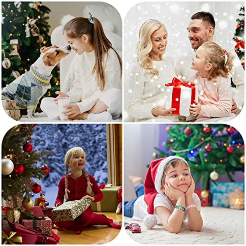 32 Pieces Christmas Ribbon Hair Ties Elastic Hair Ties No Crease Ponytail Holders Ribbon Santa Snowman Printed Knotted Ponytail Ribbon Hair Band For Women Girl #TOP4