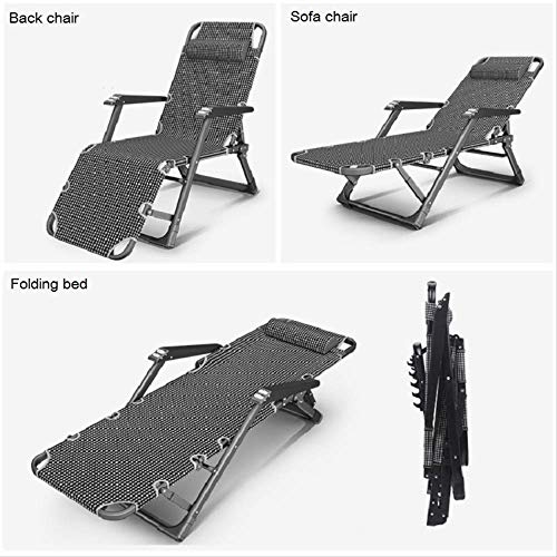 Chaise longue portable contre le mal de dos avec lit pliant buff