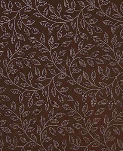 Image of Amazon Brand - Solimo Polyester Streachable Sofa Cover - (3 Seater, Leaf Print, Brown)