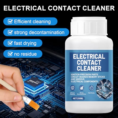 JAOJAO Electronic Contact Cleaner, Circuit Board Cleaner Fast Drying Precision Electronics Cleaning for Circuit Boards Appliance Control Boards Switches & Connectors, 250ml Transparent - Thumbnail 4