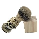 Shaving Brush Hand Crafted 100% Pure Badger with Resin Skull Shaped Handle Men's Luxury Professional Hair Salon Makeup Tool SZ04