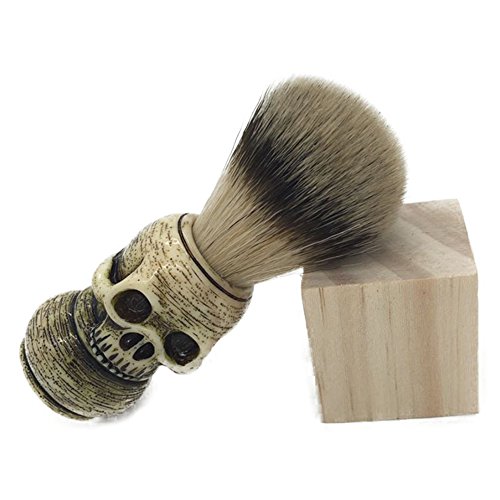 Shaving Brush Hand Crafted 100% Pure Badger with Resin Skull Shaped Handle Men's Luxury Professional Hair Salon Makeup Tool SZ04