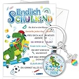 HOWAF Dino Carte de v?ux pour la rentree scolaire Carte de v?ux pour la rentree scolaire a...