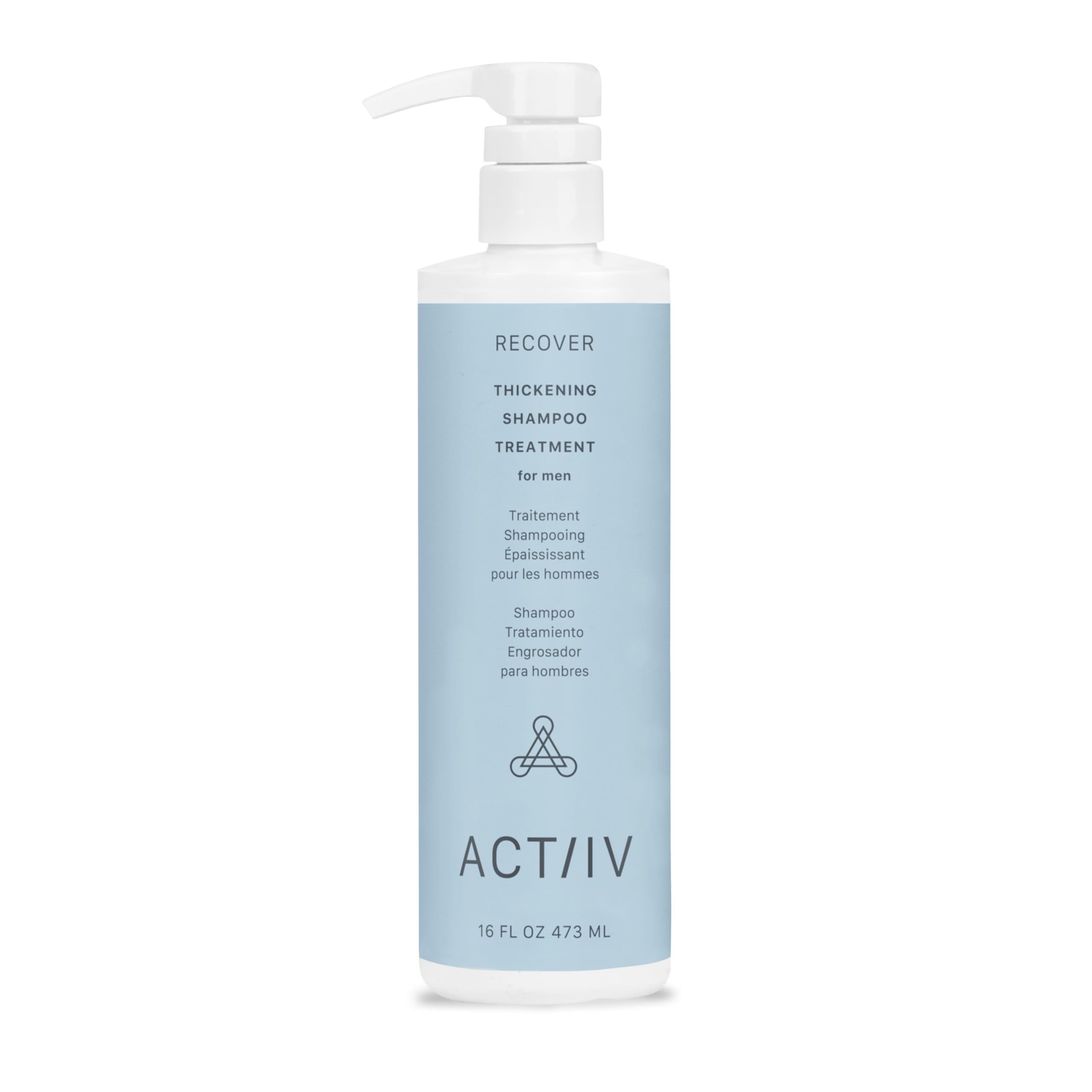 ACTIIV Recover Thickening Shampoo Treatment For Men | Supports the Appearance of Fuller, Healthier-Looking Hair, Supports Scalp Health, Plant-Based, Color-Safe, Vegan,All Hair Types
