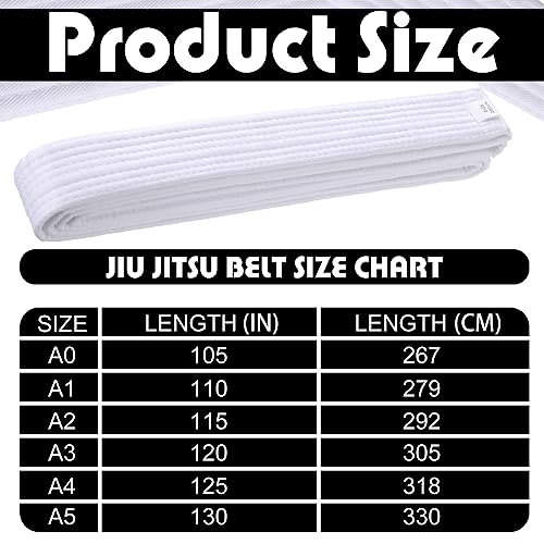 4 Pieces White Taekwondo Belt Cotton Judo Hapkido Martial Arts Uniform Karate Belt Universal Fit Rank Belt Martial Arts Belt For Men Women Martial Arts Sports Costume Supplies (115 Inch) #TOP1