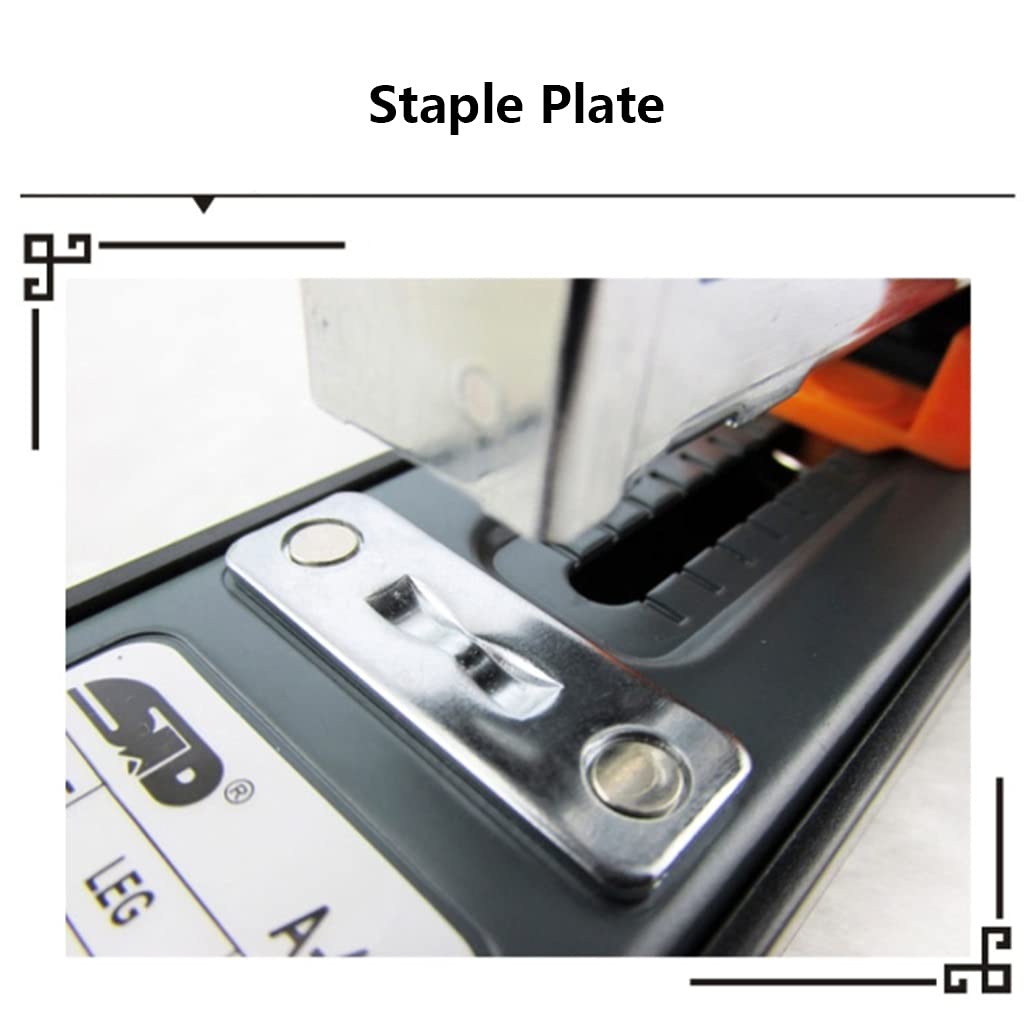 Standard Hefter schwerer laborsparender Hefter 100-Blatt-Kapazität Desktop-Hefter-Maschine for Büro-Hausschule Bürobedarf (Color : Black)
