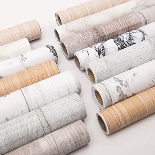 Art3D 120"X17.3" Peel And Stick Wallpaper - Decorative Self Adhesive Vinyl Film Wood Grain Wallpaper For Furniture Cabinet Countertop Shelf Paper, Matt Black Walnut #TOP7