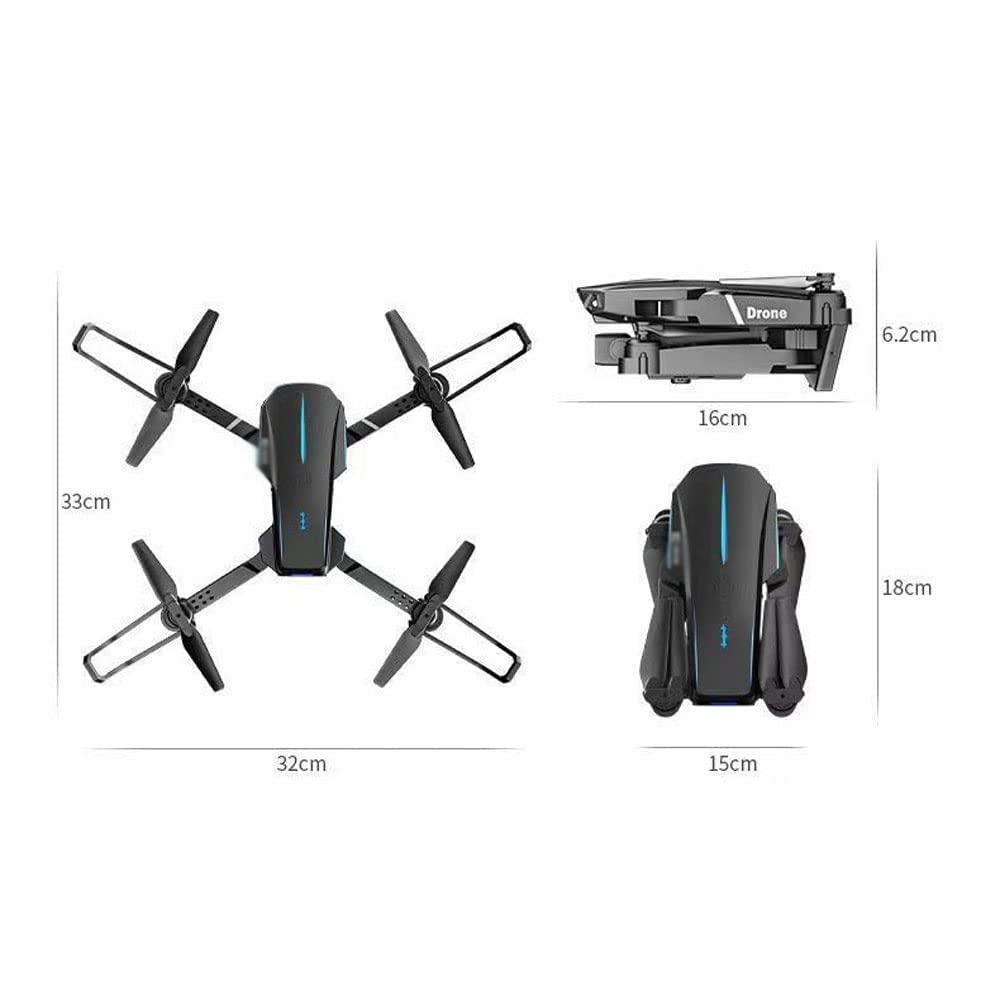 Składany dron FPV z podwójnym aparatem WiFi 8K HD dla początkujących i dzieci; RC Quadcopter 8000 metrów Odległość zdalnego sterowania, optyczne pozycjonowanie przepływu
