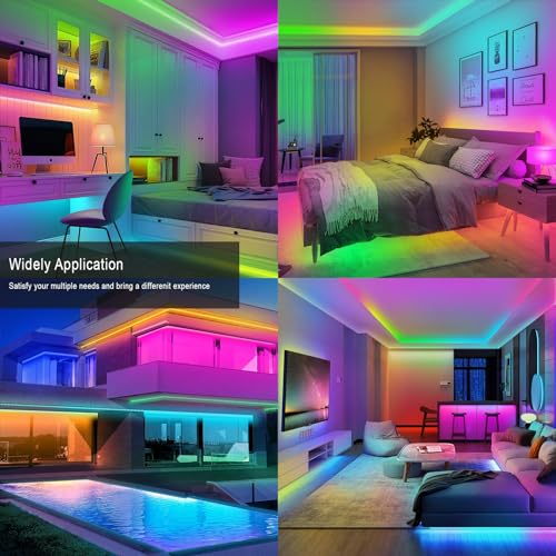 Image of WS2812B IC RGB 5050SMD Individually Addressable LED Strip Light 150LEDs 16.4FT 30LEDs /M Flexible Black FPCB Light, Full Color LED IP65 DC5V (Power Supply&Controller Not Included)