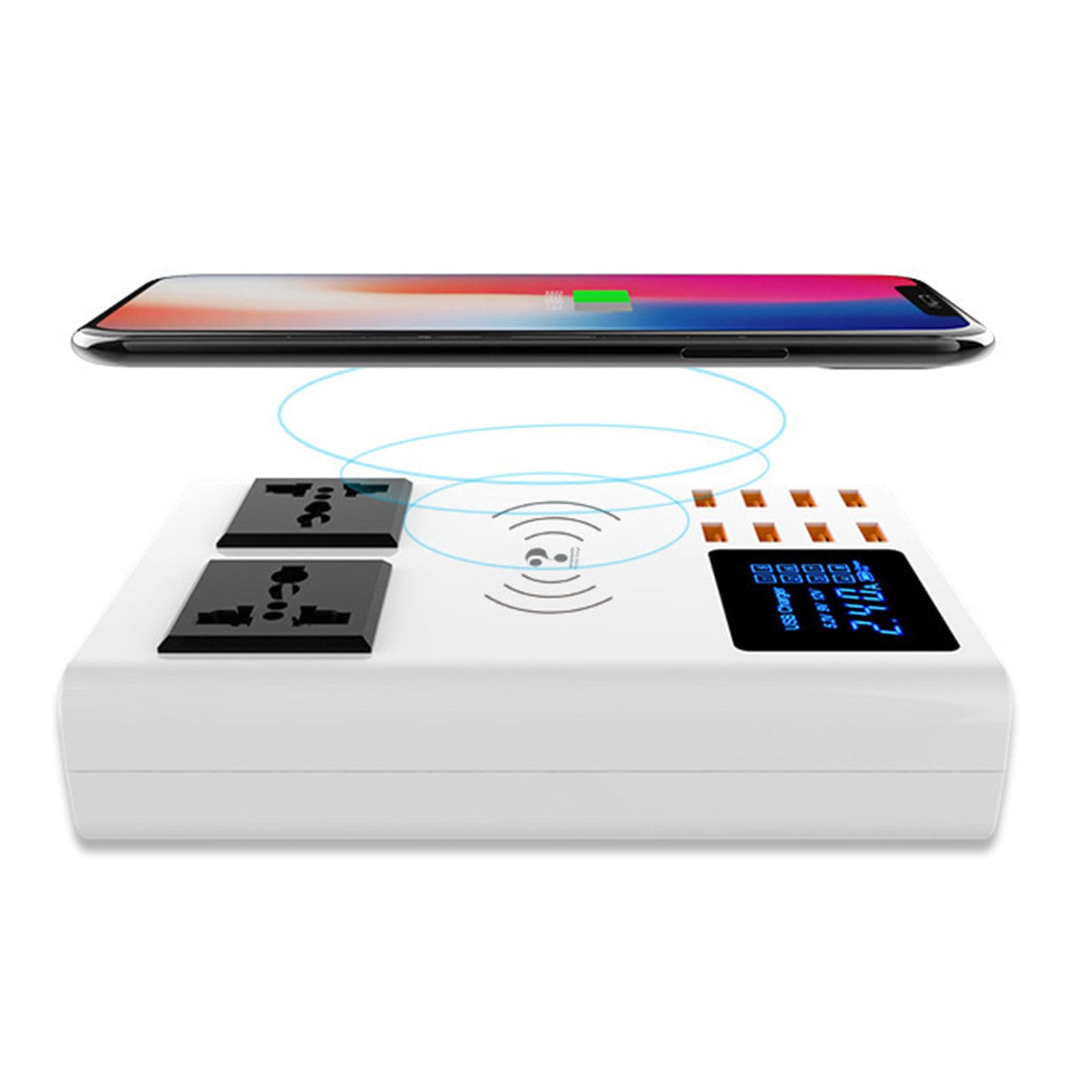 Chargeur Multi 8 Ports, Adaptateur de Charge Rapide 8A, HUB USB Domestique, Station de Charge sans Fil pour Smartphones, tablettes et appareils Photo