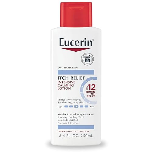 Eucerin Loción calmante intensiva para alivio de la picazón loción para la piel seca sensible botella de 84 onzas líquidas