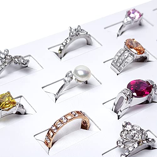 image for MOOCA 18 Slots Ring Tray Display, Slotted Ring Showcase Display Jewelr