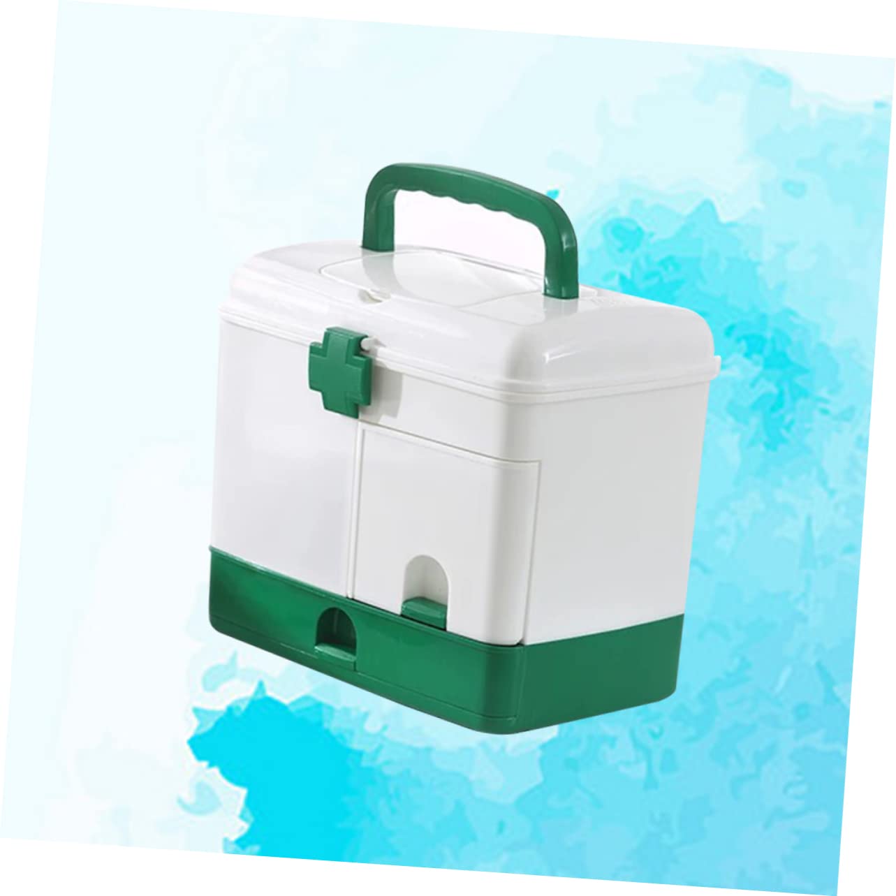 Didiseaon botiquín médico contenedor de té caso de primeros auxilios bolsa de medicina de emergencia Contenedor de almacenamiento de pastillas envase botiquin kit Green