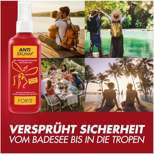 Anti Brumm Forte Pumpspray, 2 x 75 ml: Insekten-Repellent für effektiven Schutz gegen Mücken und Zecken, Mückenspray mit DEET