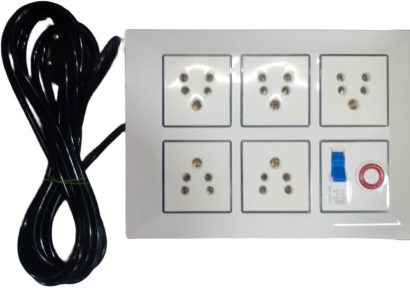 6-Socket Extension Board with MCB Safety Switch, White, Long Power Cord Included-image-29