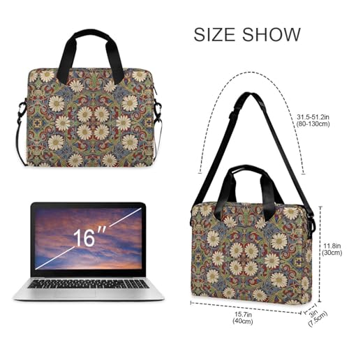 Funda para portátil 15.6 pulgadas con asa y correa roja azul miniatura 5