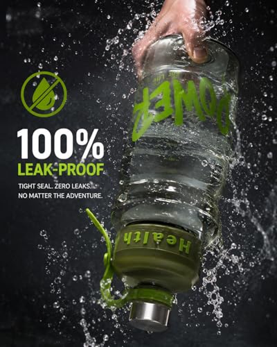 Image of Large-Capacity Water bottle Gallon Gym Bottle Fitness Bottle PETG Plastic, BPA Free, Leackproof Clear Transparent all Color Available - 2.5 Liter (Green)
