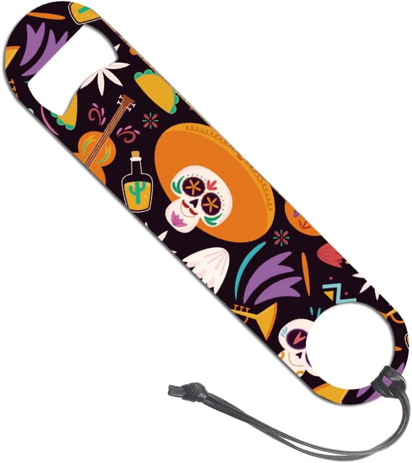 Funny Vintage Mexico Sugar Skull Art Stainless Steel Bottle Opener Bar Key For Friend Boyfriend Men Joke Holiday Gifts