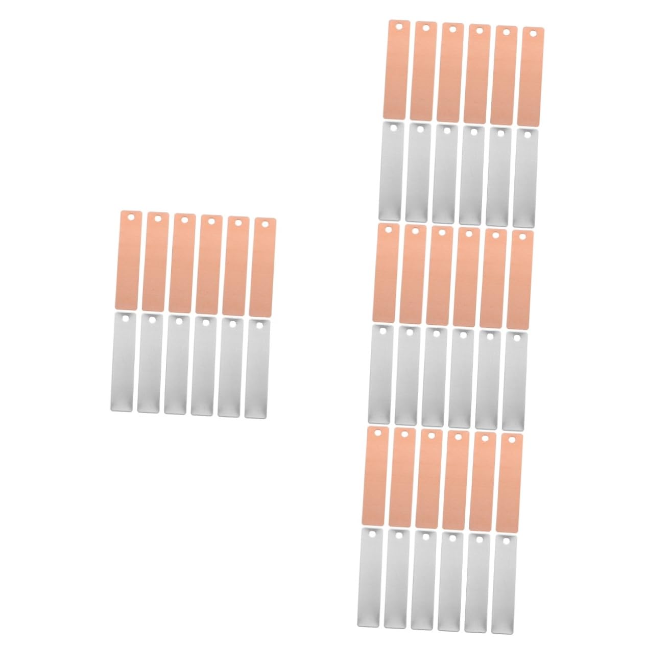 VILLFUL 4 Sets Battery Sheet Battery Experiment Materials Strip Copper Strip for Fruit Battery Experiment Copper Plate Experiment Supplies Fruit Battery Materials