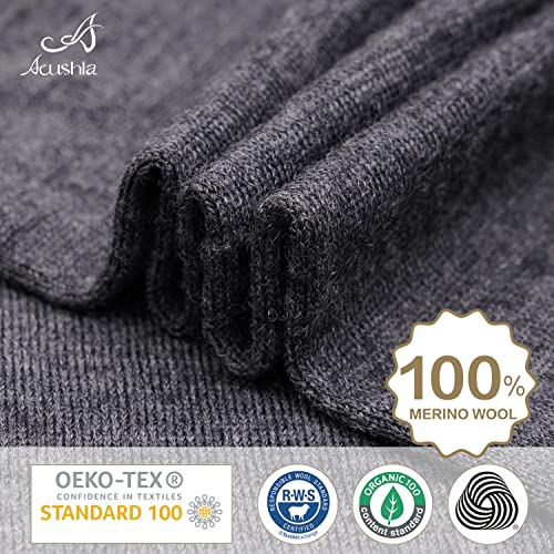 Image of ACUSHLA 100% Merino Wool Neck Gaiter Men Women Winter Ski Face Mask Scarf