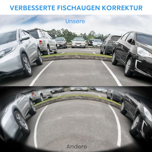 AUTO-VOX rückfahrkamera CAM7, 180° HD Superweitwinkel und Fisheye Correction 1080P wasserdichte...