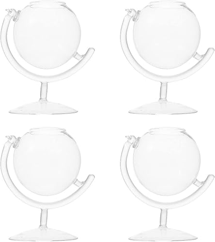 DECHOUS 4 vasos de cóctel únicos, copas de globo del mundo, copas de vino divertidas, copas de vidrio para bebidas de cóctel, tazas elegantes para