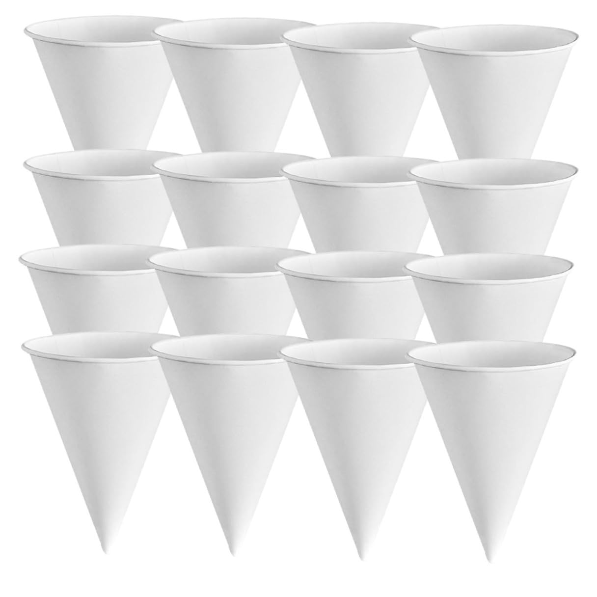 200 Pezzi bicchiere di carta a cono rosa riutilizzabile portatile portabevande bicchieri di carta tazza a forma di cono coppa a cono bicchiere per bere bianca