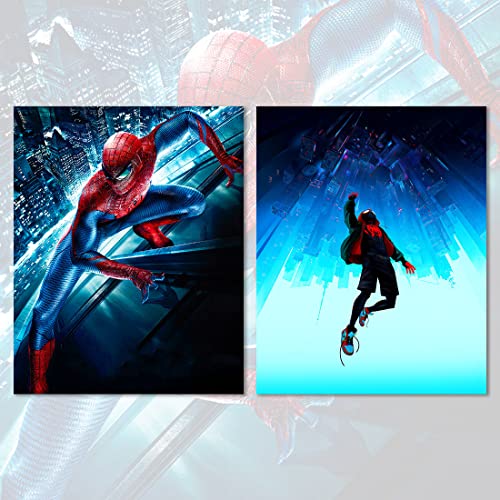 Spider Poster - Themed Art Paintings Set Of 6 8" X 10" Frameless Posters Canvas Art Posters Cartoon Posters Kids Boys Birthday Gifts Playroom Decor Art Prints Art Wall Decor Posters Home Decor #TOP3