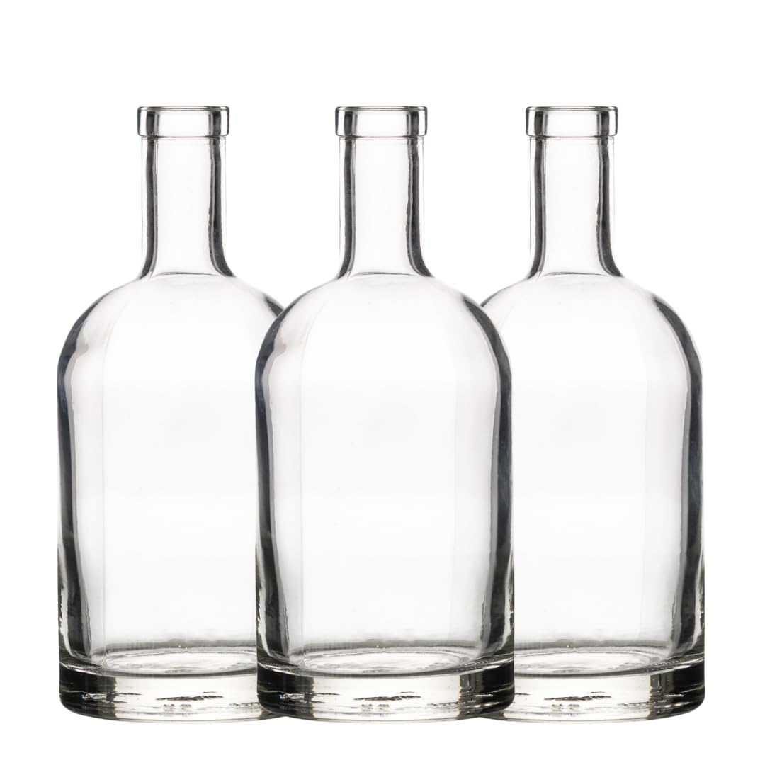 Empty 200ml glass Spirit Bottles | Gin, Vodka & whiskey Bottle | perfect for Alcohol, Spirits, Liquor | J&b (100)