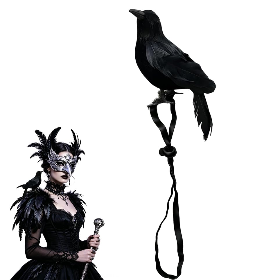 Bandoulière corbeau ajustable, décoration d'Halloween intérieur et extérieur