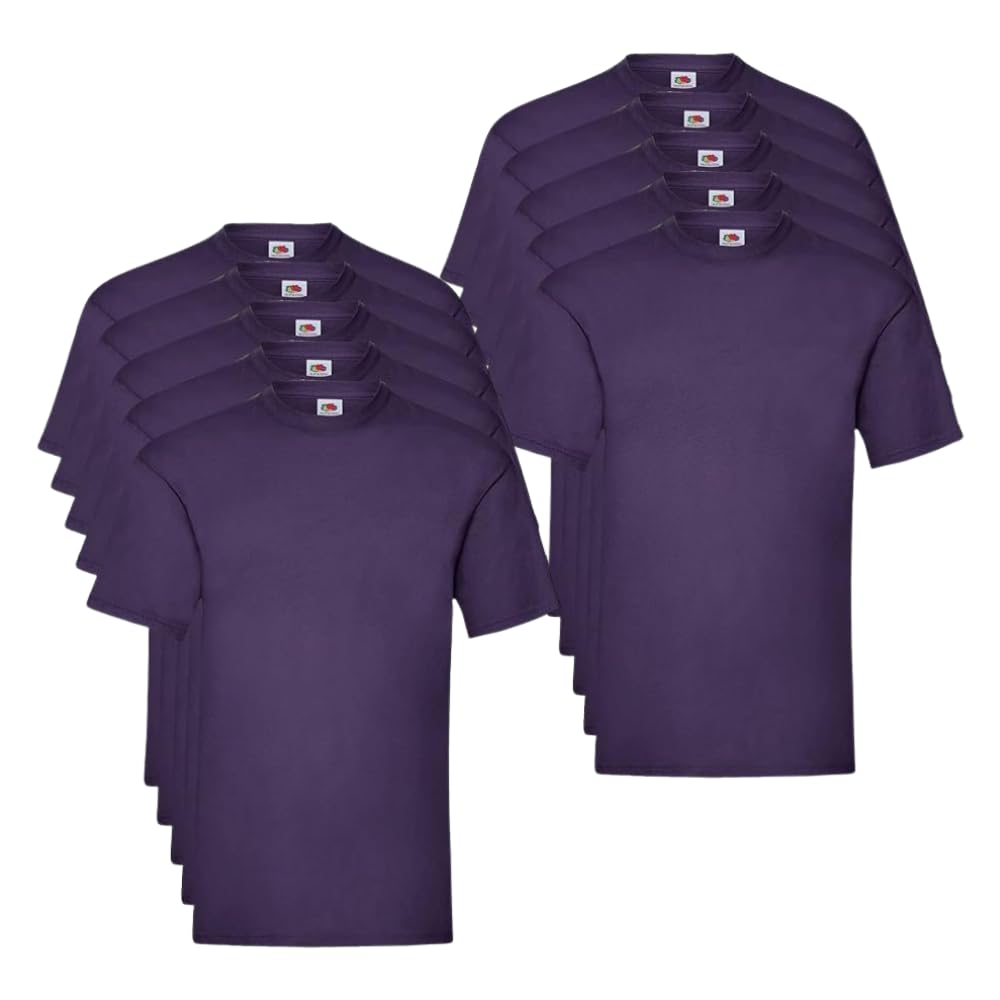 Generico Magliette Uomo Manica Corta 100% Cotone - Pacco da 10 T-Shirt Girocollo - Ideali per Stampa, Personalizzazione ed Uso Quotidiano